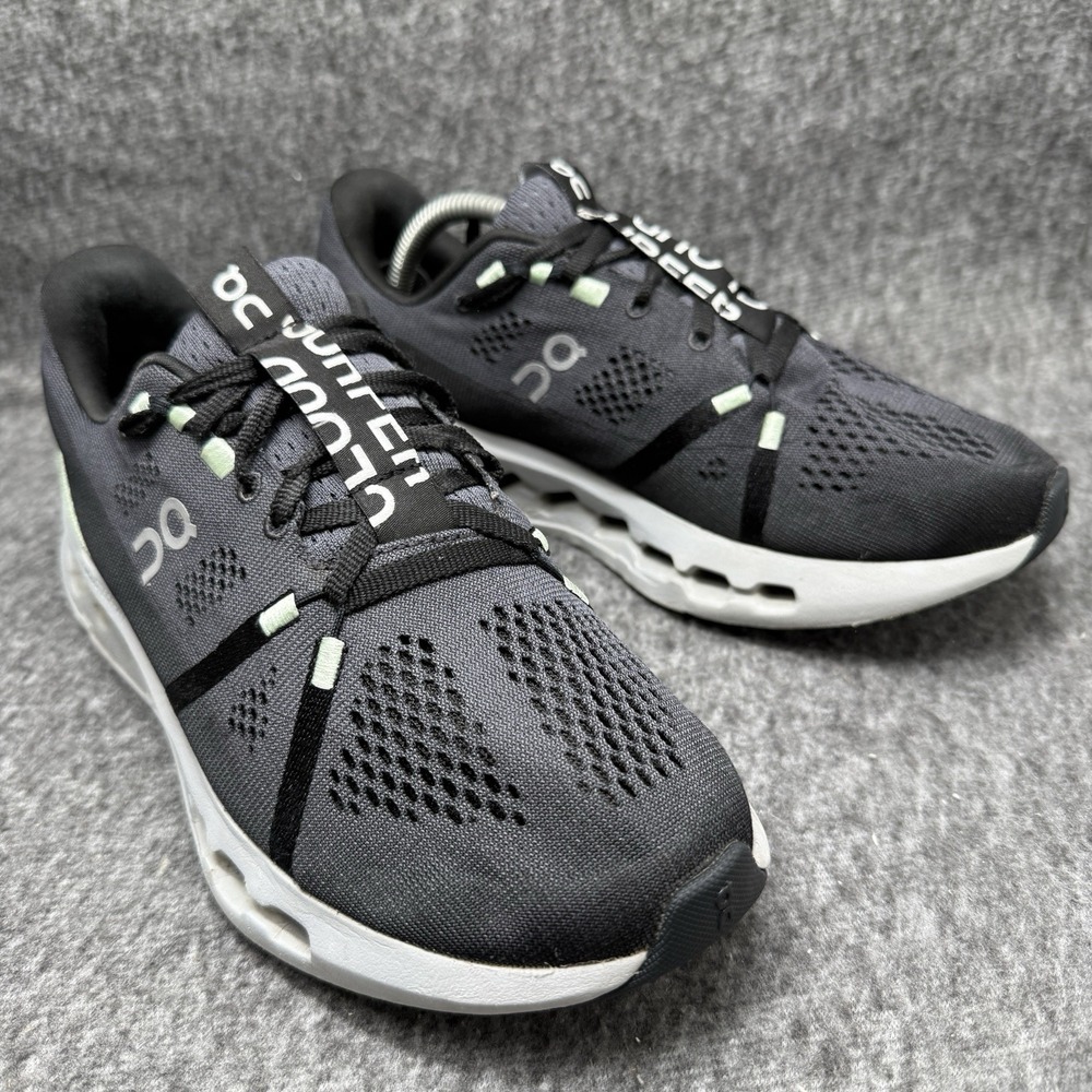 On Cloudsurfer Womens Running Shoes Size 8 Iron Glacier Black CloudTec Comfort